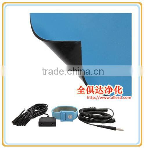 Grey/Blue Antistatic ESD Table Floor Mat With Rubber Material