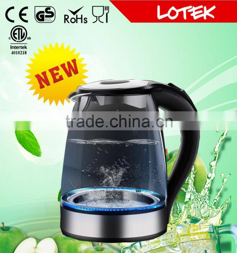 pyrex glass electirc water kettle with 1.7L volume