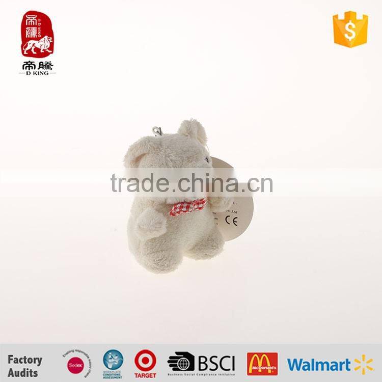 Plush teddy bear keychain wear bow tie china manufacture