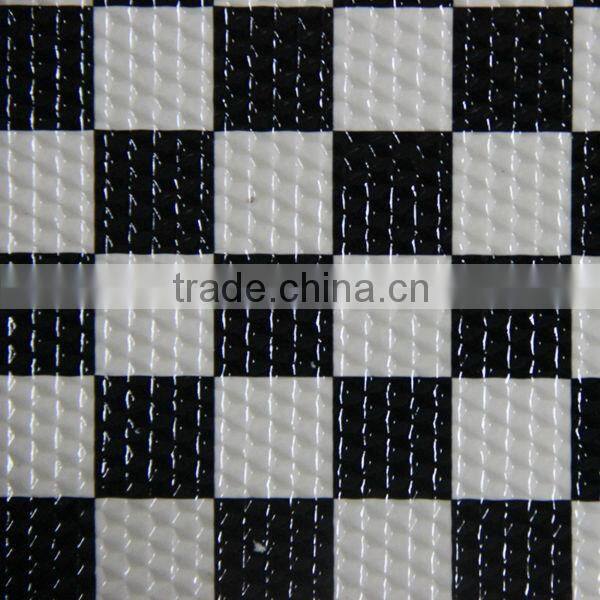 Diamond embossed shoe polish material for lady shoes upper usage