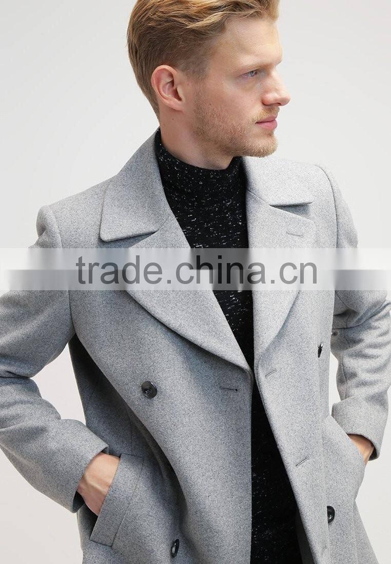 2016 OEM design high quality men custom made wool coat