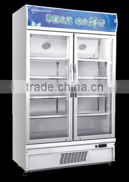 Glass Door vertical showcase,Display supermarket refrigerator for beverage