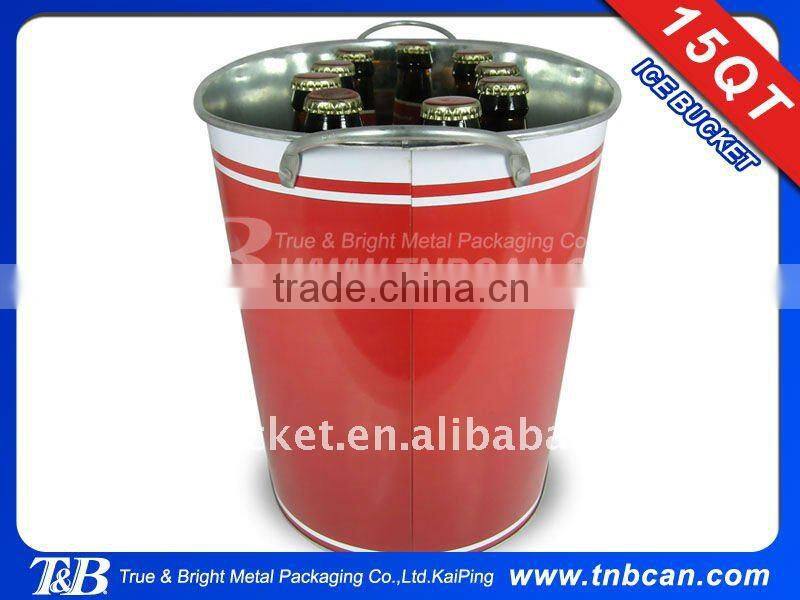 Large Oval galvanized paint Beer Ice Bucket