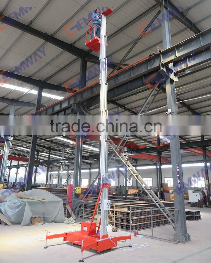 Fast Delivery portable man lift or competitive price aluminum alloy mast lift