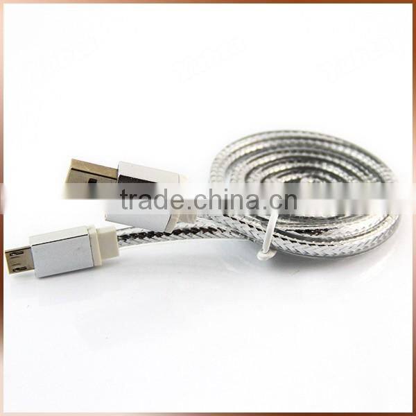 Blue 8 Pin Lightn Cable Braided Transparent Charger Cable
