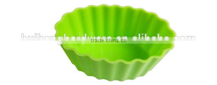 A03-10 Green oval silicone cake moulds /silicone cupcake mould/ muffin mould