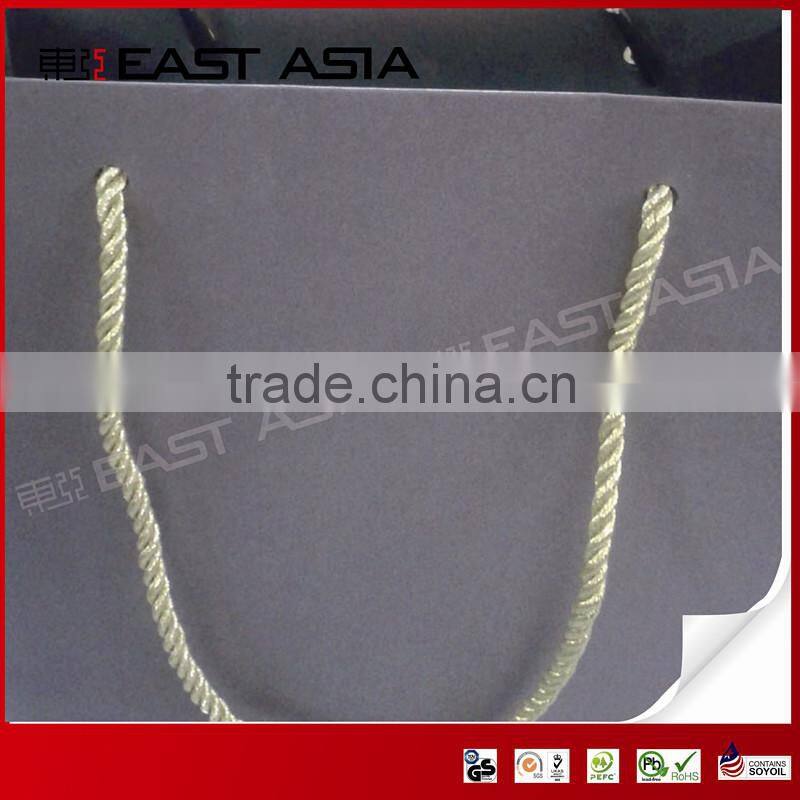 Grey Color Gift Paper Bags for Tech Products with Embossed Logo