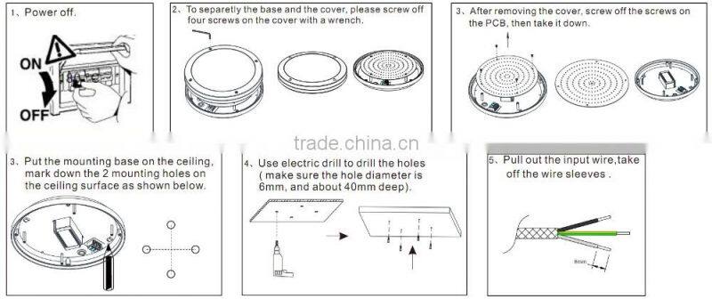 Singapore, 20W, 300x300mm Waterproof Flush Mount LED Ceiling Lite, Surface Mount Square IP65 LED Ceiling Light