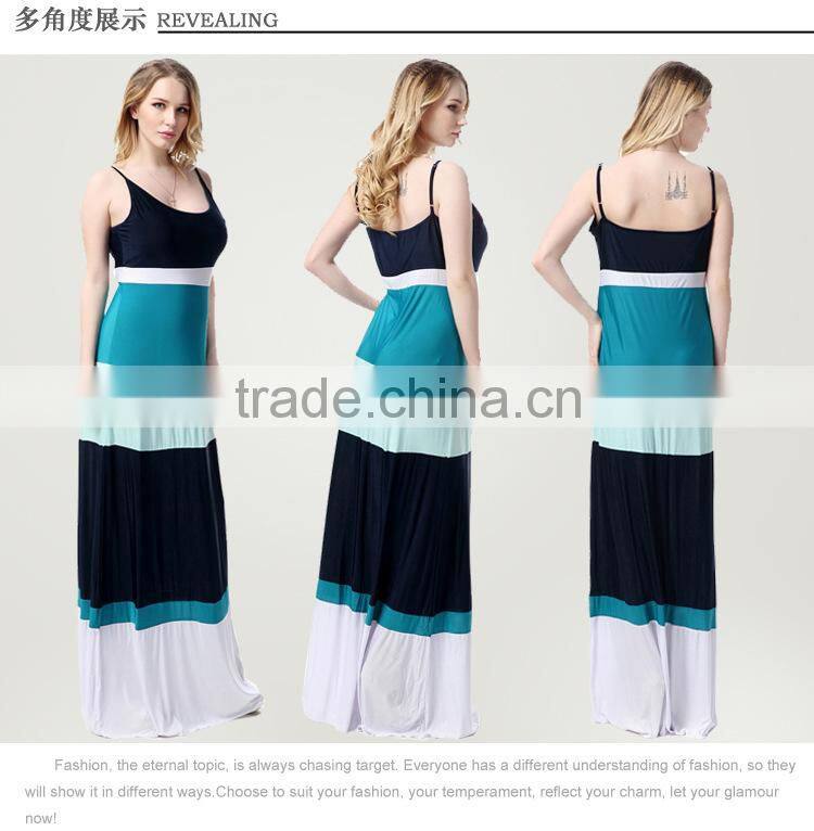 stitching color stripe dress