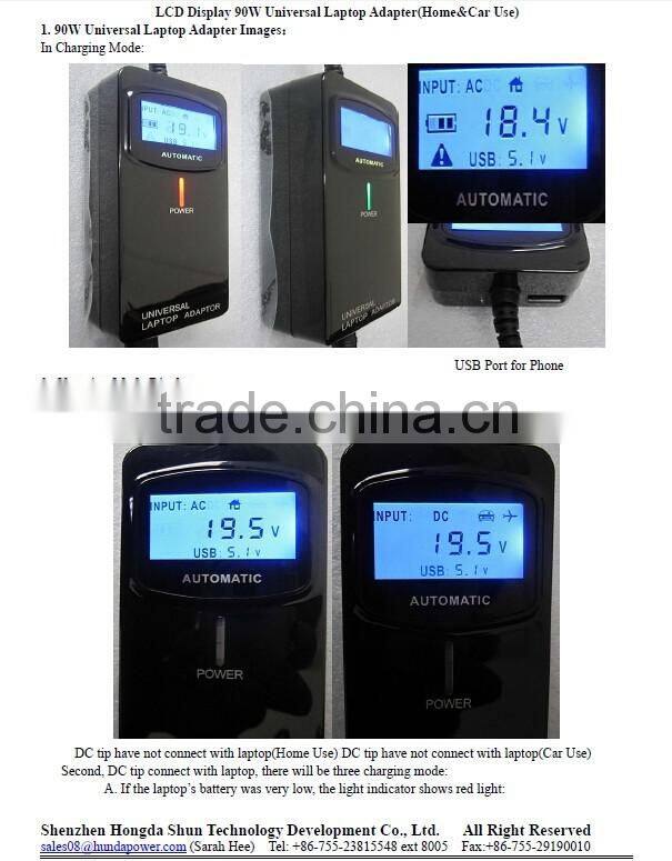 china factory 90W 19V 4.74A AC DC Laptop universal power adapter for HP Dell for Asus