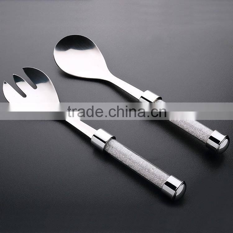 Wholesale stainless steel metal cutlery for dubai dinnerware tableware with diamond