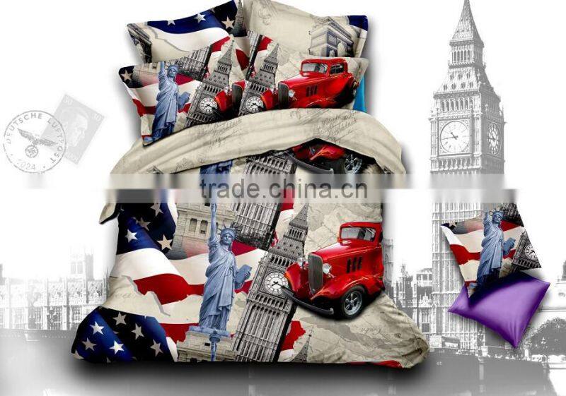 India market 3pcs bedsheet set FACTORY FOR 3D BEDDING SET