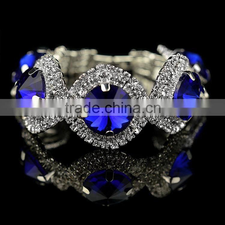 High Quality Women Europe and America Exaggerate Gold Metal Weave Bracelet Wide Bangles Fine Jewelry Cuff Bracelets