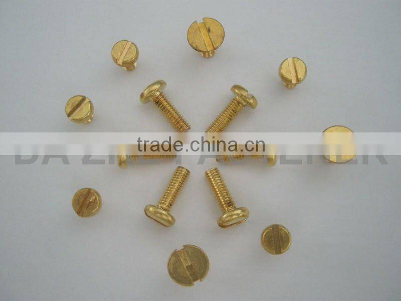 Brass chrome machine screw