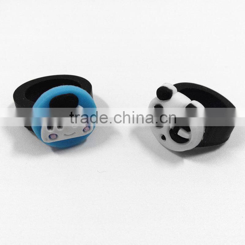 Rubber charms wholesales cheap made custom big finger ring