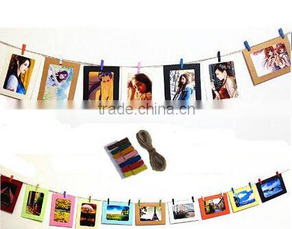 Multi-Color DIY Hanging Paper Photo Frames set of 10