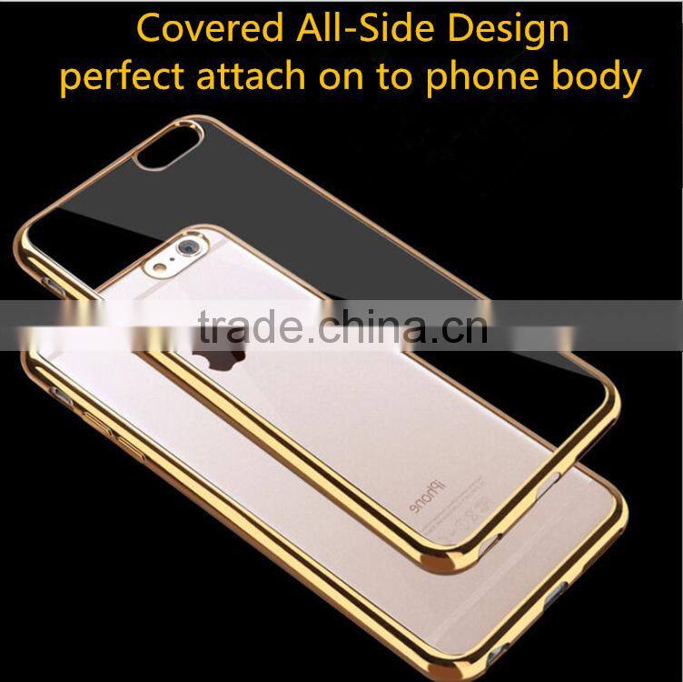 Hot Transparent Electroplating Mobile Phone Case,Mobile Case TPU for Iphone 6 Case