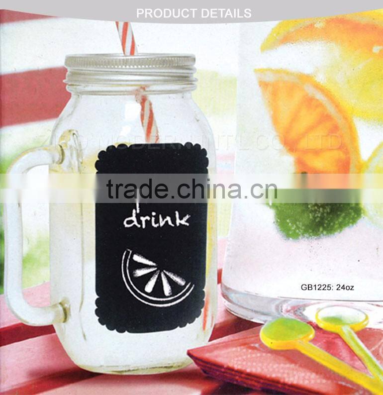 24oz Glass Mason Jar Decal Jars Mason Glass For Juice
