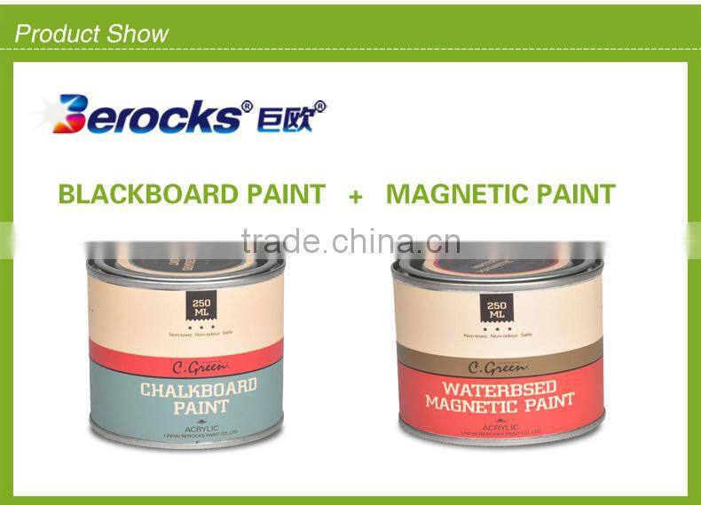 Odorless water based magnetic chalkboard paint for class