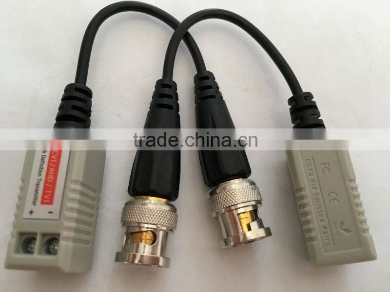 AHD CVI 1 channel CCTV BNC video balun with power