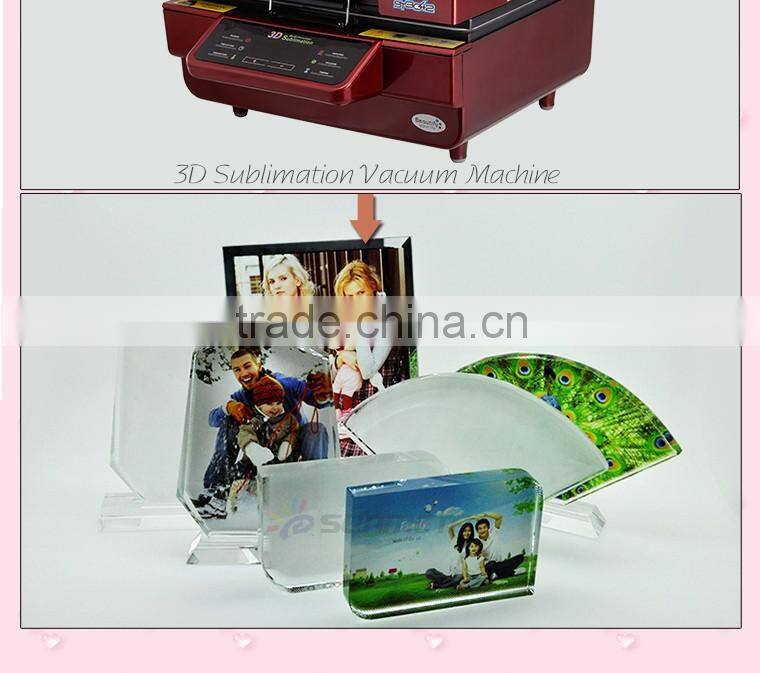 3D Blank Sublimation Crystal Trapeziform Shape Personalized Photo Crystal