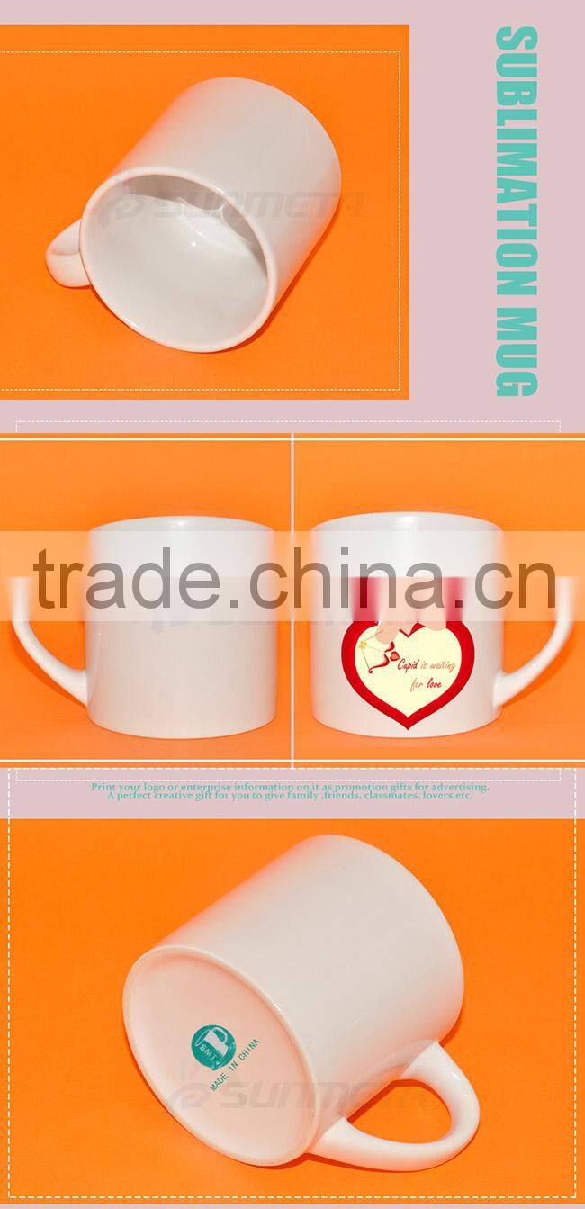 6oz Sublimation Coated White Ceramic Mugs Blanks White Blank Ceramic Mug