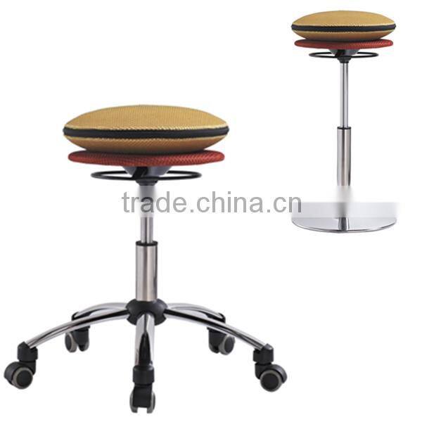 HY3002H dental chair sale, Popular design in colorful mesh office chair without wheels, ergonomic swivel stool