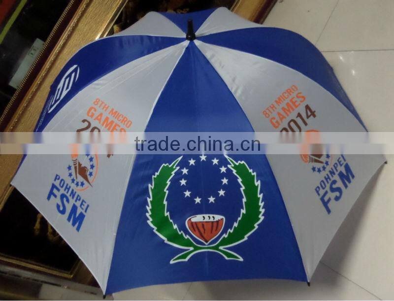 30" manual open double ribs large AD custom print umbrella