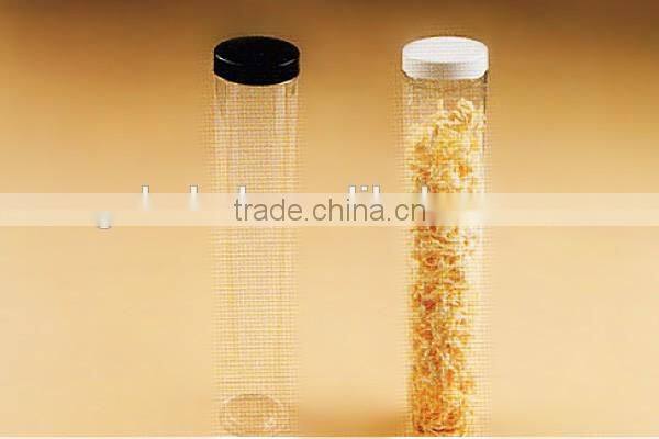 high-grade slender PET plastic packing cylinder box with screw top packing box for cookies nuts