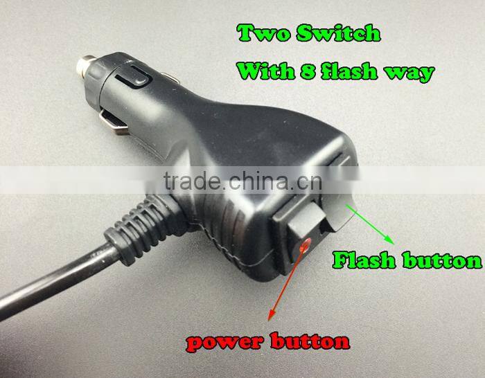 DC12V-24V 44 LED 44W Magnets Emergency Strobe Lightbar Amber/Blue ,8 Flash way LED warning Light