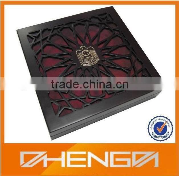High quality Arabic Laser Engraved Box Display Wood Box