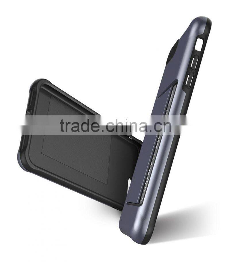 Popular Mobile Phone case Back Card Double Layer PC case for Apple iPhone 7 Plus(5.5")
