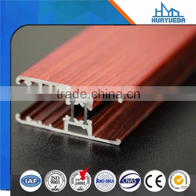 Thermal Break Aluminum Profiles with Wooden Grain Surface Treatment