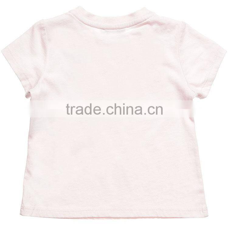 custom design print baby clothes, plain pink baby girl t shirts