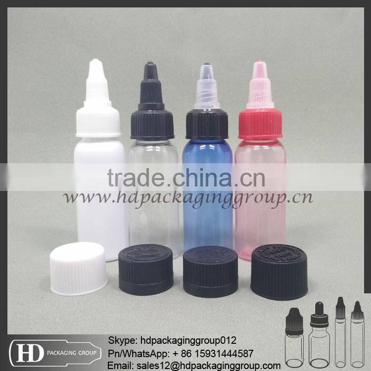 120ml in stock plastic bottle with twist top cap PET plastic dropper bottle for e liquid