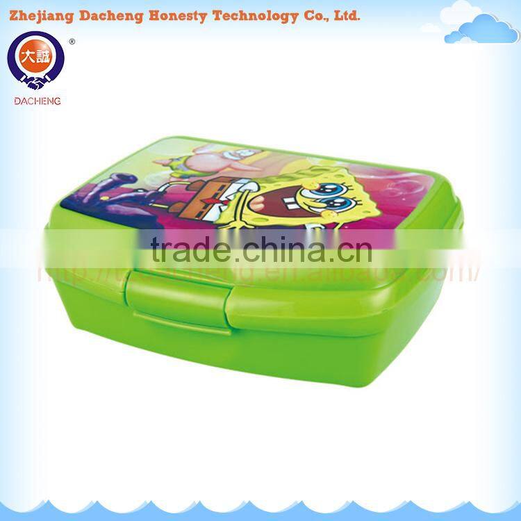 plastic lunch box with lock, High Quality Bento Lunch Box,Fashion Printing plastic Lunch Box