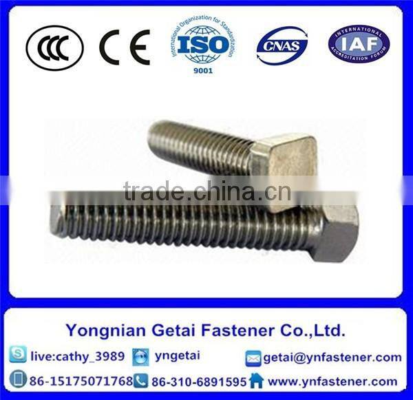 Stainless steel Square head bolts with large/small, 201/202/304/316 with high quality