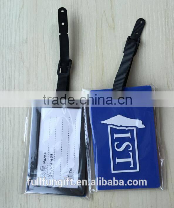 Fashion travelling airplane silicone silicone rubber tags with Genuine Leather Strap