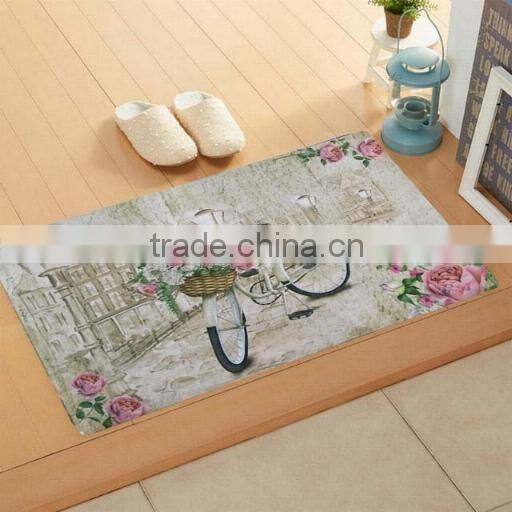 antiSlip bike design door floor mat recycled crumbed rubber mat
