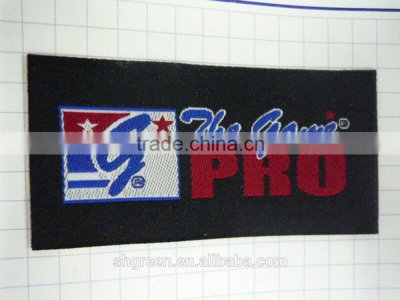 baseball cap weaving/woven epaulet label
