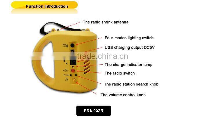 solar lantern Solar Camping Light with Multi-function Emergency Charge Compass