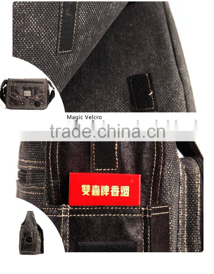 Retro Cotton Canvas Messenger Bag Tablet Laptop Messenger Bag Men Crossbody Bag School Bag Bike Messenger Bag