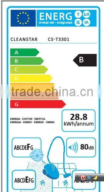 1800W Hepa Cyclone Bagless vacuum cleaner CS-T3301 with ERP