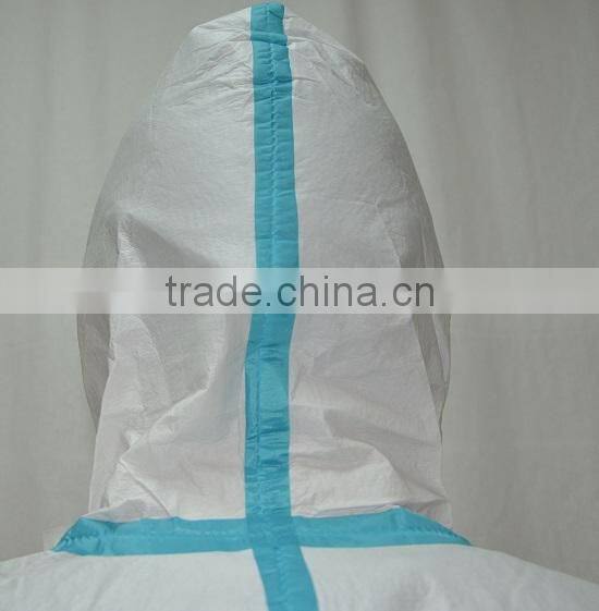 white disposable coverall/coverall/workwear coverall with hood