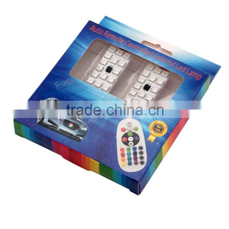 Colorful led panel light with remote control 5050 15SMD led rgb panel