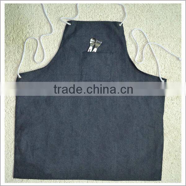 Indigo One Pocket Cotton Denim Kitchen Apron