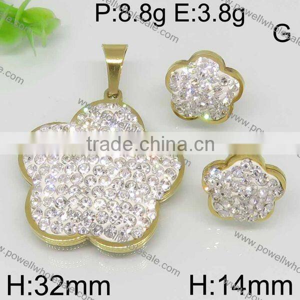 Fashion deisgns diamond gold set custom jewelry china supplier