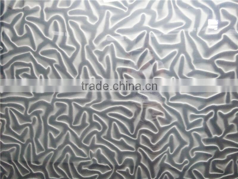 ivory color back painted decorative phantom 3d Glass panel