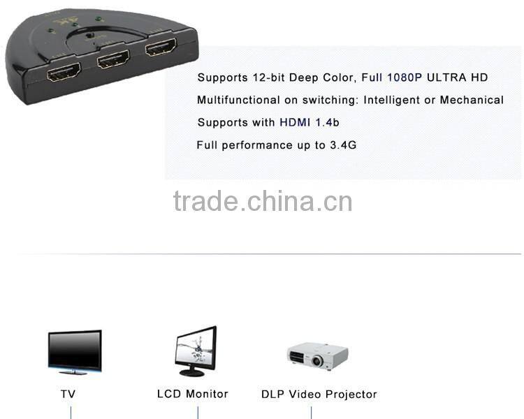 Good after-sales service 3 in 1 out mini switch box