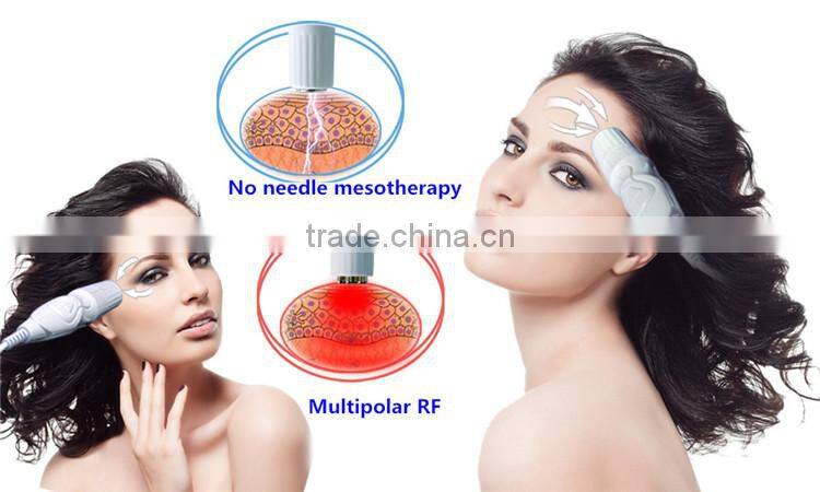 Needle free mesotherapy multipolar rf facial wrinkle treatment machine for sale